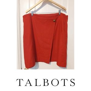 NWOT Talbots Red Wool Skirt